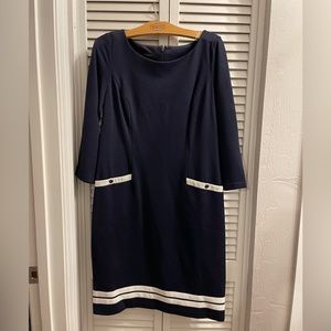 Talbots navy ponte dress